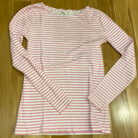 Pink and white striped long sleeve artist tee from J.Crew sizeXS - Picture 1 of 2